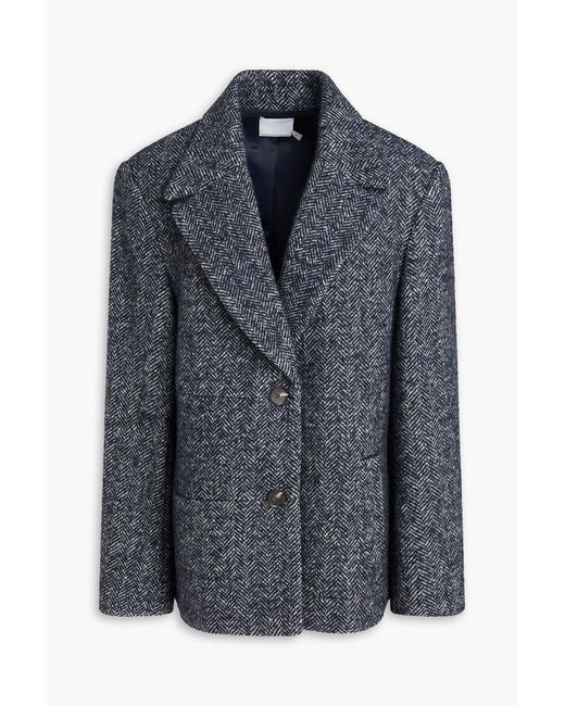 Christopher Esber Black Luminare Herringbone Tweed Blazer