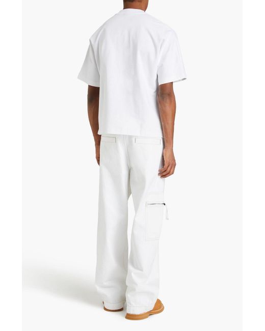 Jacquemus White Grenouille Logo-print Cotton-jersey T-shirt for men