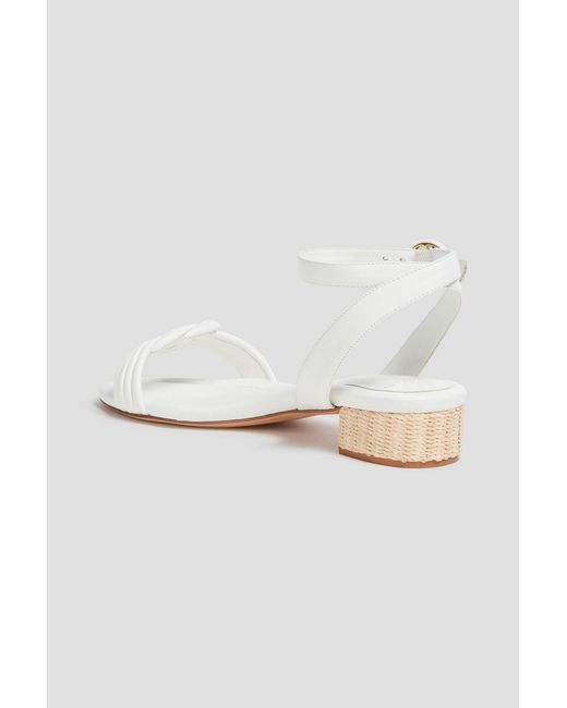 Alexandre Birman White Vicky 30 Leather Sandals