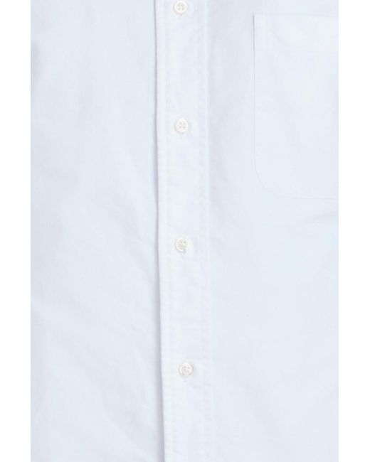 Thom Browne Blue Cotton Oxford Shirt for men