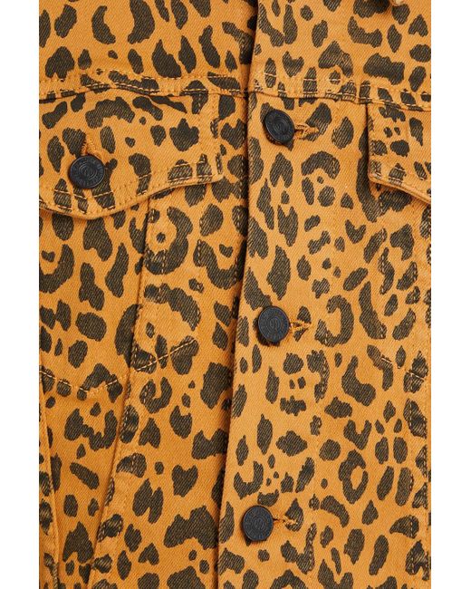 Mother Leopard print Denim Jacket Lyst UK