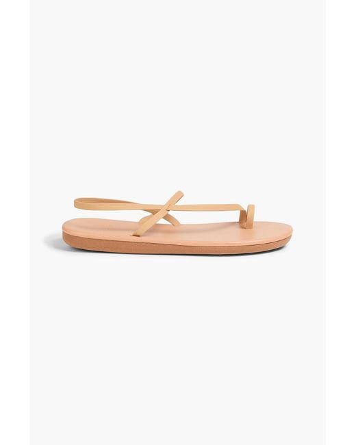 Ancient Greek Sandals Pink Niove Leather Slingback Sandals