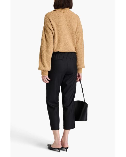 By Malene Birger Black Remi Cropped Twill Straight-leg Pants