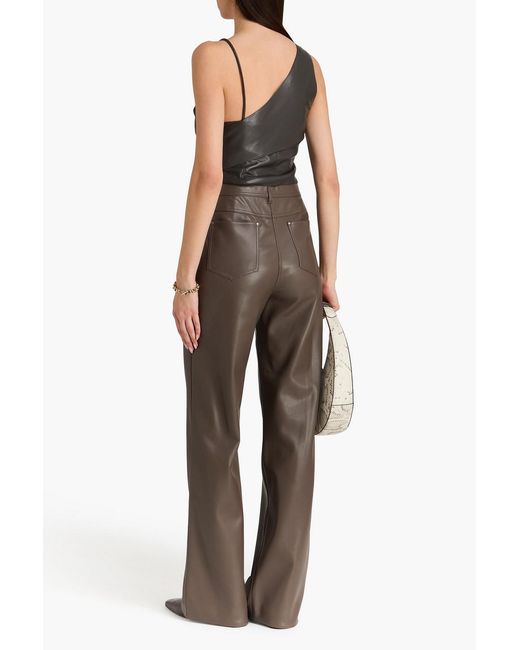 Nanushka Black Chudel Asymmetric Draped Okobor Top