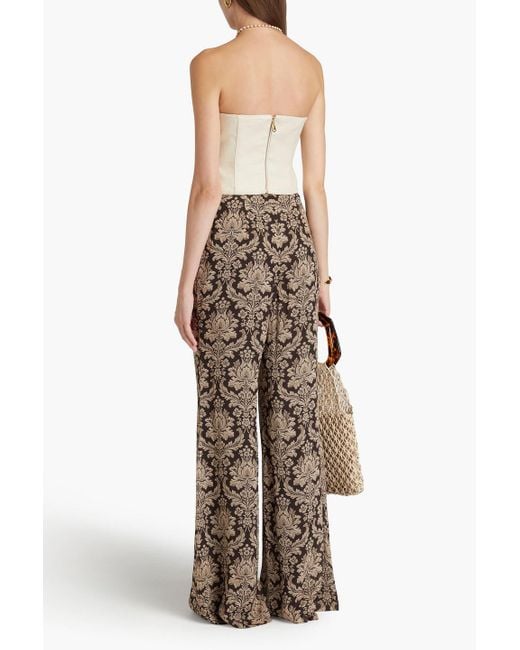 Zimmermann Natural Floral-print Chiffon Wide-leg Pants