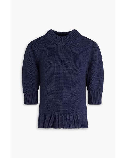 Rails Blue Mariona Cotton Mock-neck Sweater