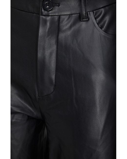 Holzweiler Black Faux Leather Straight-leg Pants