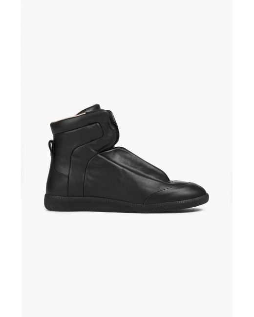 Maison Margiela Quilted Leather High-top Sneakers in Black for Men | Lyst
