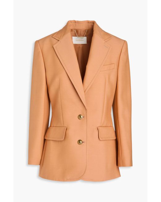 Zimmermann Orange Wool-blend Blazer