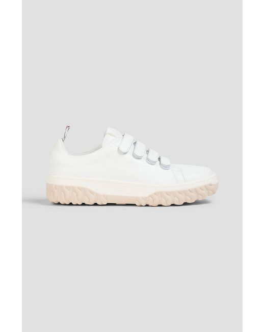 Thom Browne White Leather Sneakers