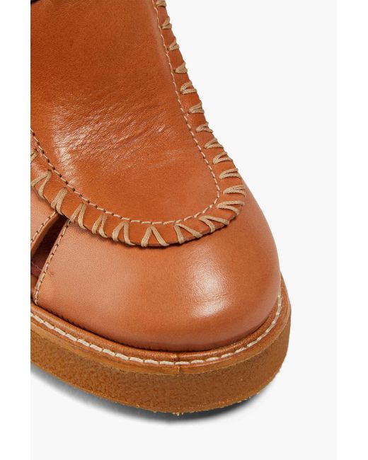 Zimmermann Brown Buckled Leather Mules
