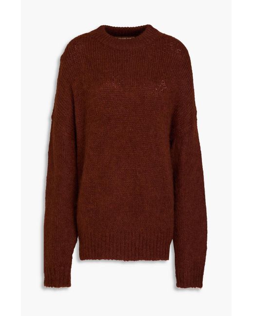 Rejina Pyo Brown Toni Brushed Alpaca-blend Sweater