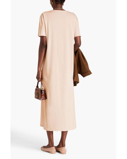 Loulou de Saison Natural Arue Pima Cotton-Jersey Midi Dress