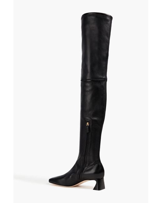 Alberta Ferretti Black Leather Over-the-knee Boots