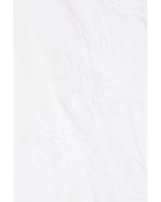Rag & Bone White Embroidered Ramie Maxi Dress