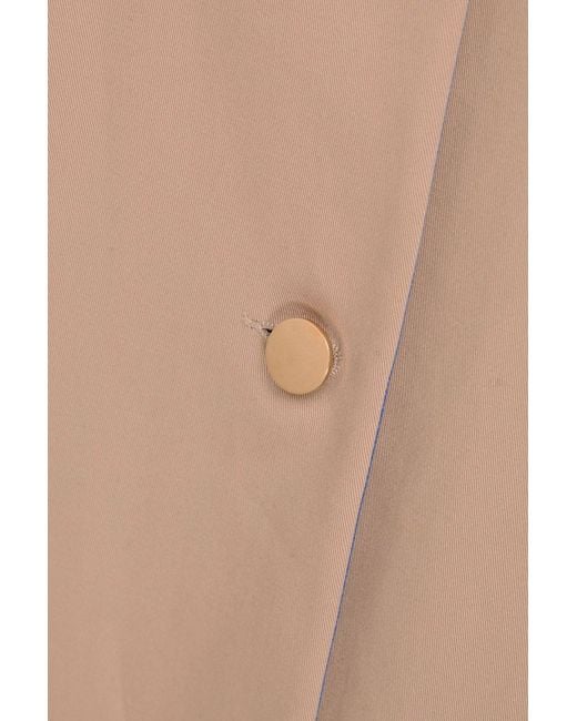 Claudie Pierlot Natural Cotton-Blend Gabardine Coat