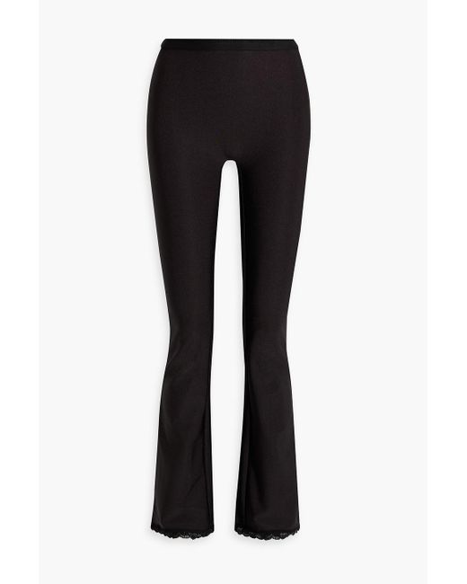 T By Alexander Wang Black Bootcut-hose aus stretch-jersey