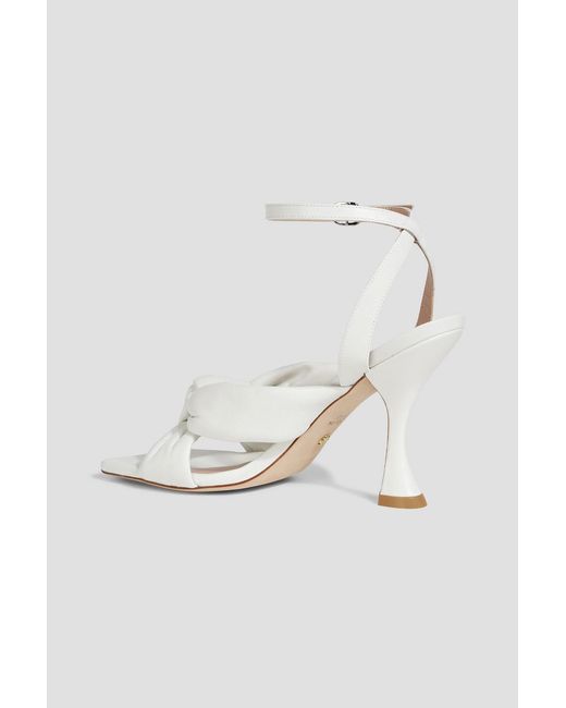Stuart Weitzman Natural Playa Knotted Leather Sandals
