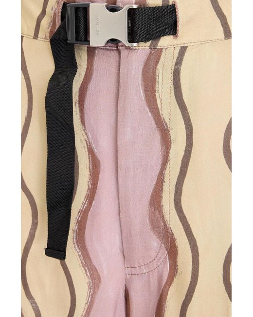 Jacquemus Pink Belted Printed Woven Shorts for men