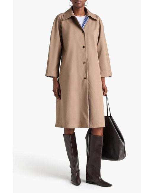 Claudie Pierlot Natural Cotton-Blend Gabardine Coat