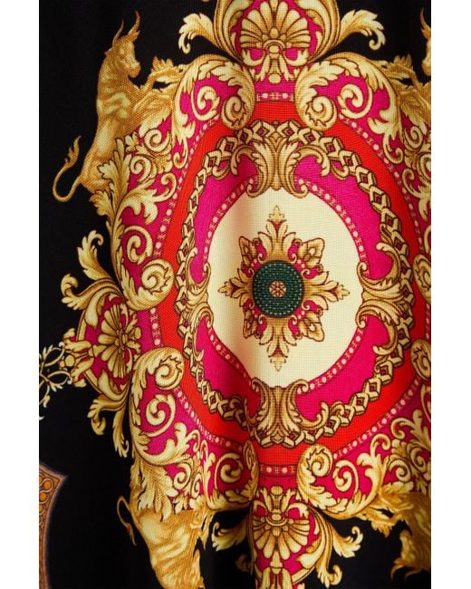 Camilla Black Crystal-Embellished Printed Stretch-Jersey Kaftan