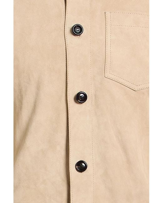 AMI Natural Suede Overshirt for men