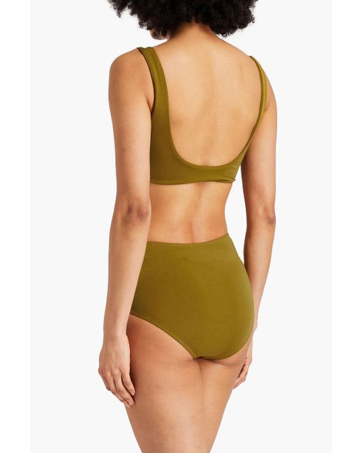 Mara Hoffman Green Lira Stretch-tm Bikini Top