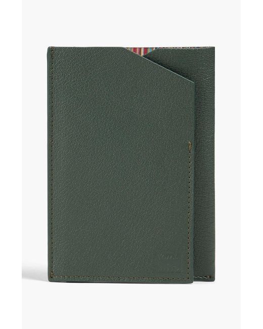 Paul Smith Green Pebbled-leather Passport Cover for men