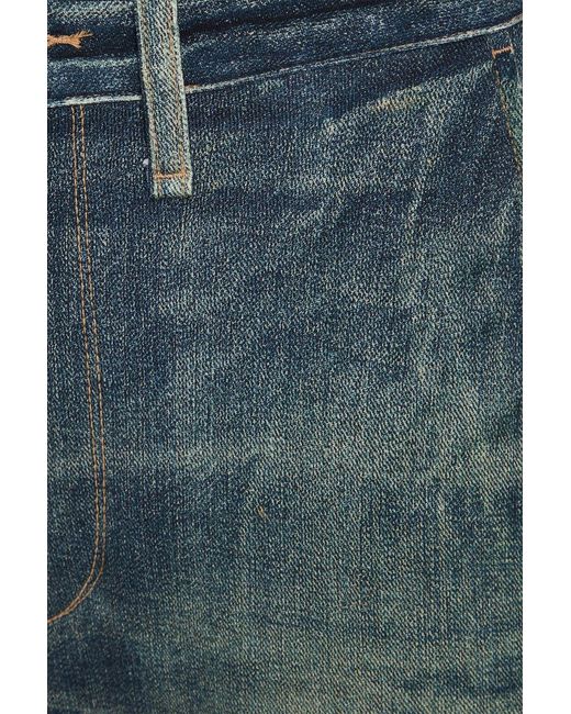 Rag & Bone Blue Fit 4 Miramar Denim-Effect Print French Cotton-Terry Pants for men
