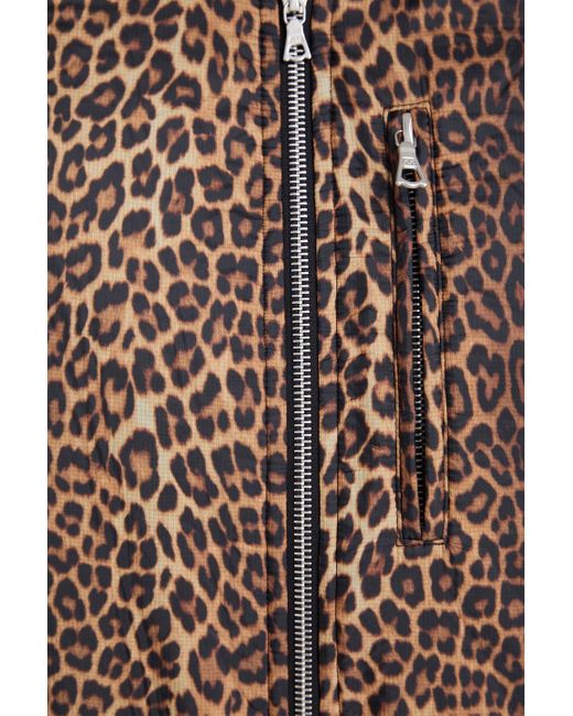 Dries Van Noten Brown Leopard-print Shell Bomber Jacket for men