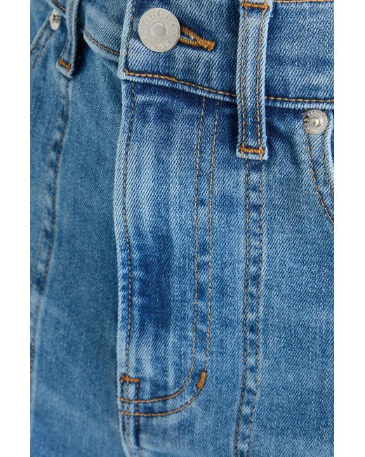 Veronica Beard Blue Crosbie High-Rise Wide-Leg Jeans