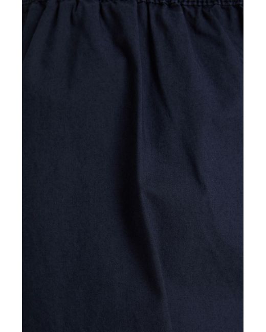 YMC Blue Cotton Wide-leg Pants