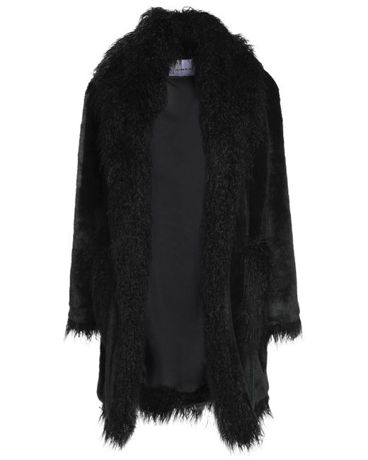 Ainea Black Faux Fur Coat