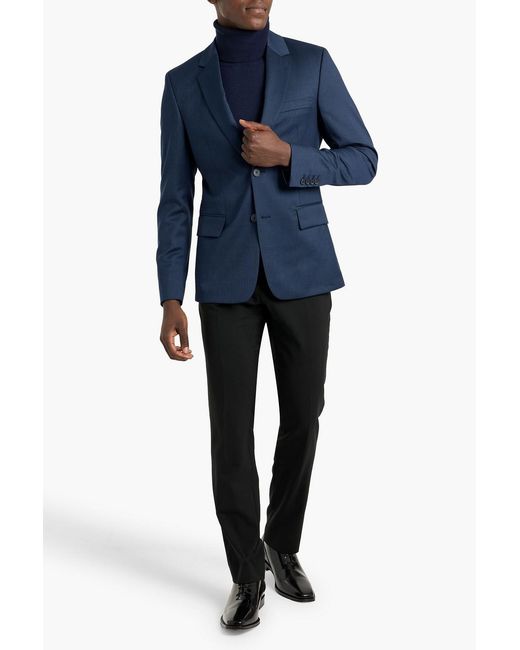 Sandro Blue Wool-Tweed Blazer for men
