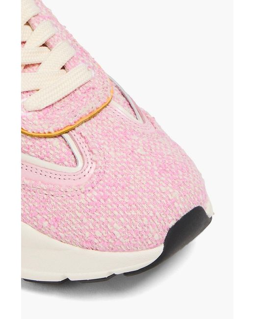 Tory Burch Pink Good Luck Tweed Sneakers