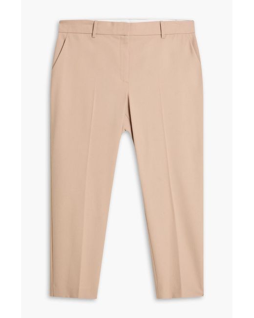 Theory Natural Treeca 2 Cropped Wool-blend Slim-leg Pants