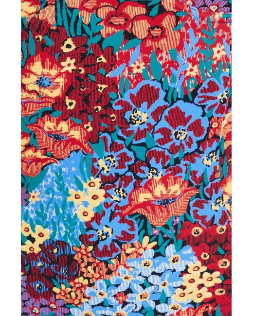 Onia Red Badeanzug mit floralem print