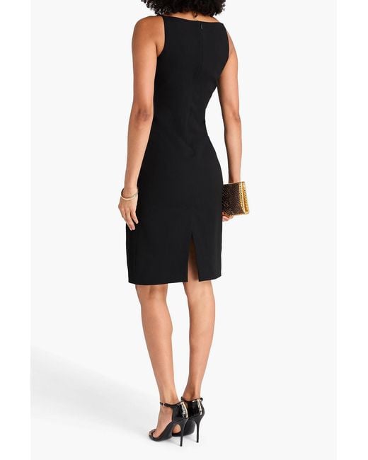 Versace Black Embellished Crepe Dress