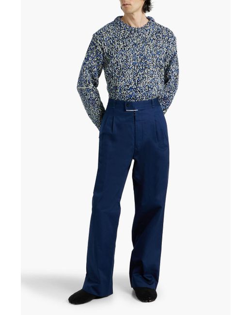 Maison Margiela Blue Marled Wool-blend Sweater for men