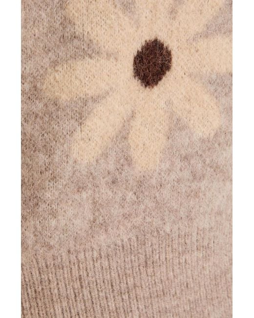 Sandro Natural Jacquard-knit Sweater