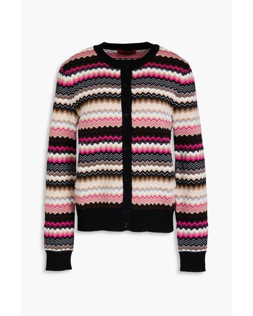 Missoni Pink Crochet-knit Cardigan