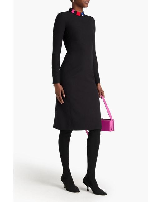 Emilio Pucci Black Printed Crepe Dress