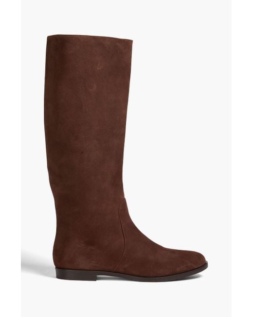 Sergio Rossi Brown Nubuck Boots