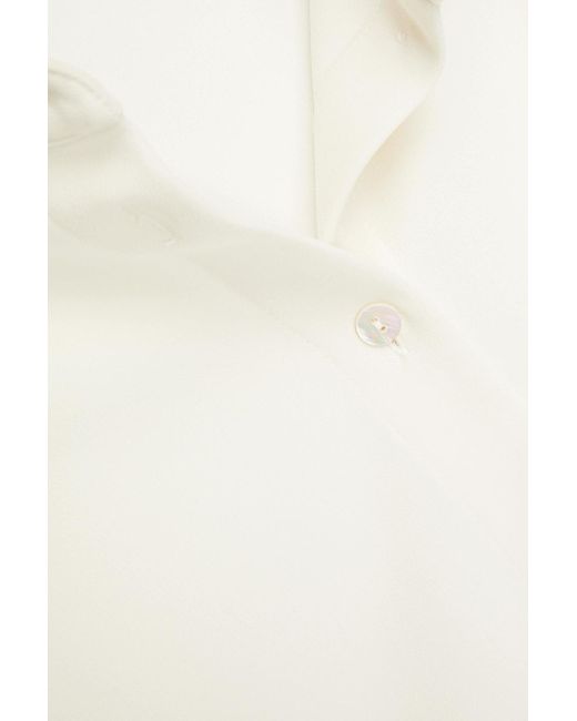 Theory White Hemdkleid aus crêpe in minilänge