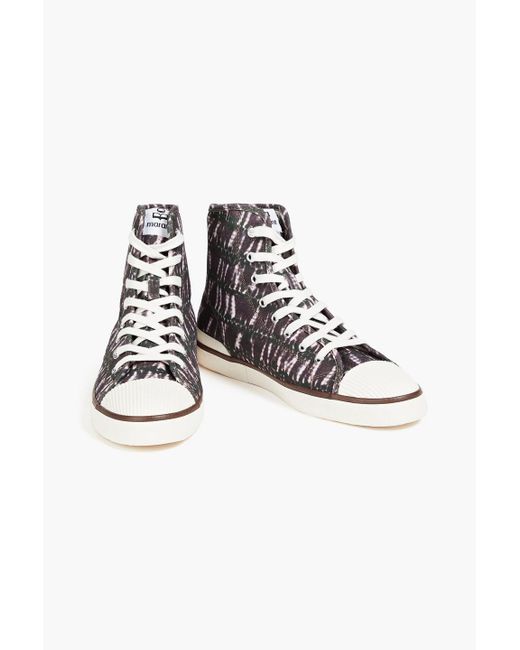 Isabel Marant Benkeeth high-top-sneakers aus denim mit batikmuster in Purple für Herren