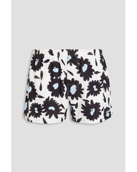 Jacquemus White Floral-print Cotton Boxer Shorts for men