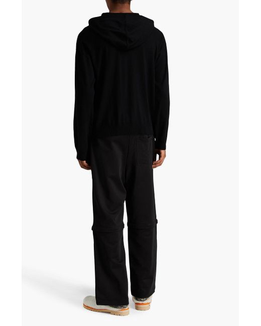 J.W. Anderson Black Convertible Jersey Track Pants for men