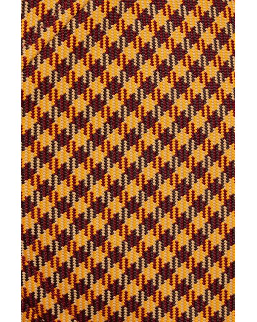 Marni Brown Minirock aus tweed mit hahnentrittmuster