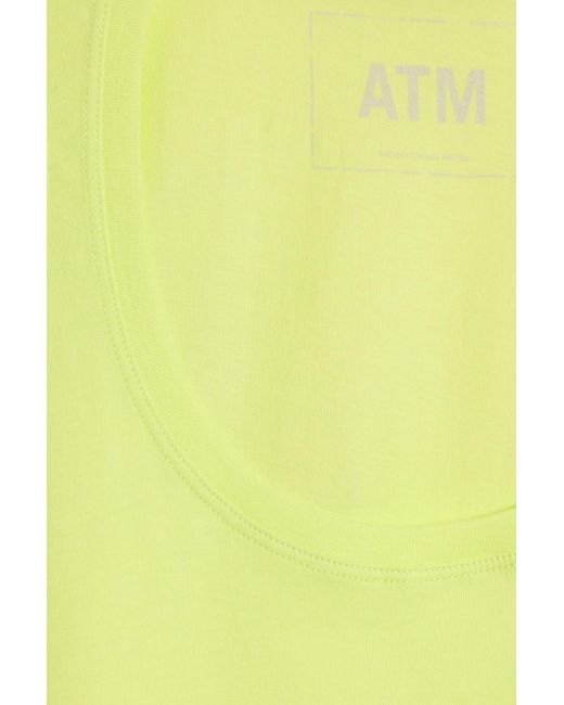 ATM Yellow Cotton-jersey Tank