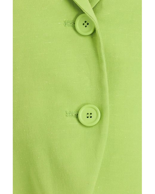 Sportmax Green Crystal-embellished Crepe Blazer